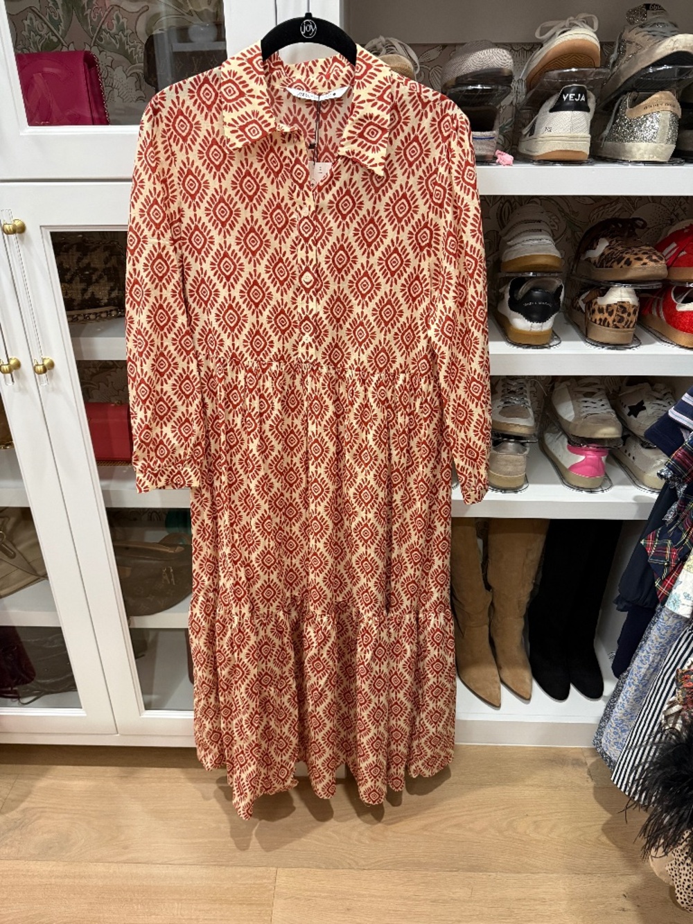 BNWT Zara Printed Midi Shirt Dress